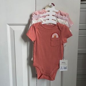 3-6 month 4 pack of baby onesies